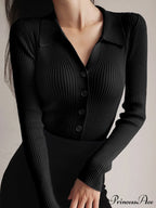 Button Up Graceful Collared Cardigan image 5