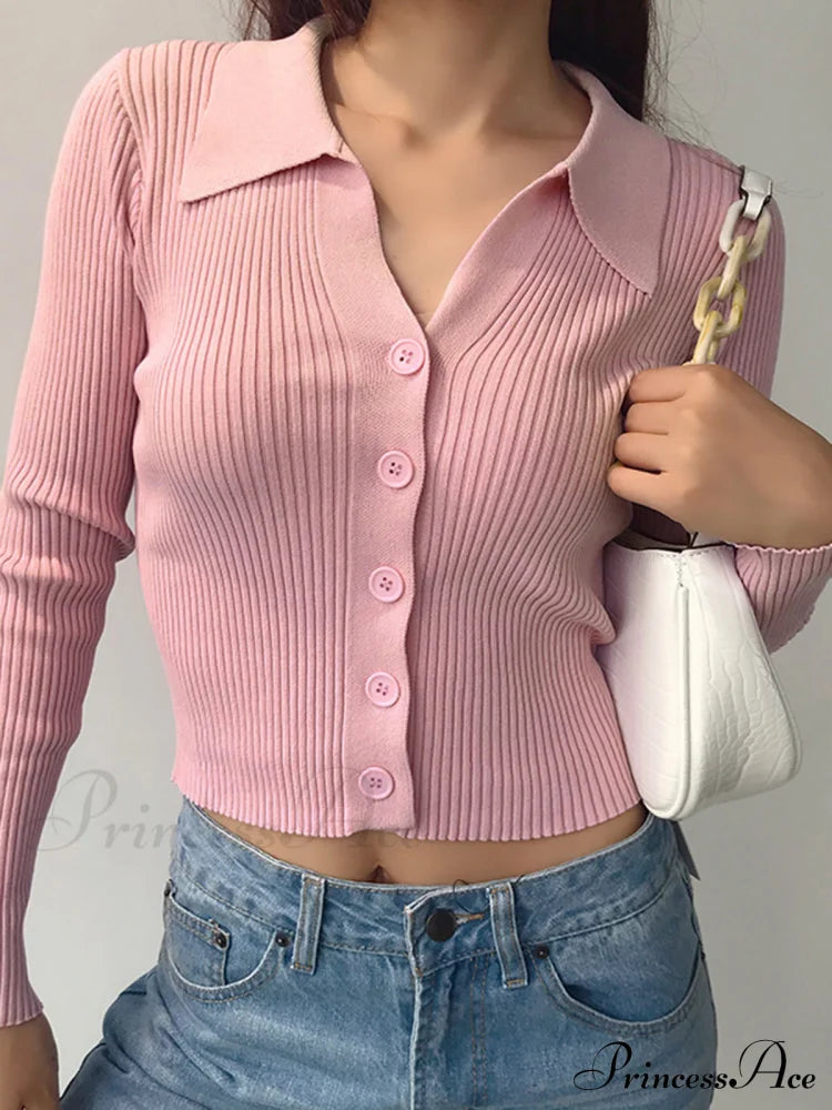 Button Up Graceful Collared Cardigan image 10