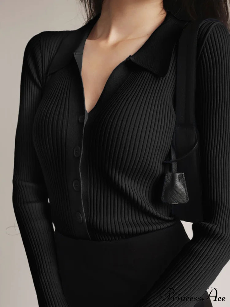 Button Up Graceful Collared Cardigan image 6