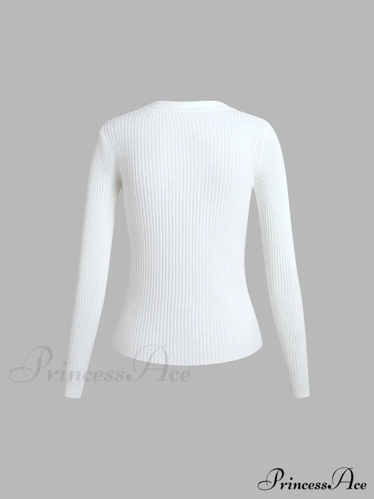 Button Up Graceful Collared Cardigan image 3