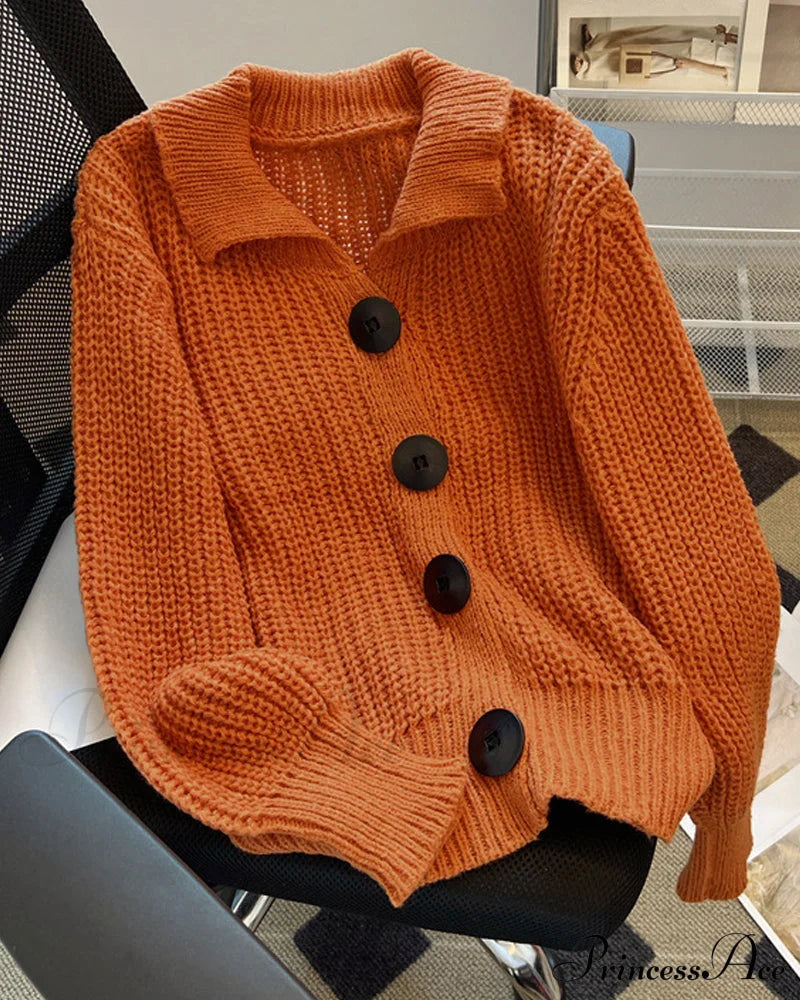 Buttoned Knit Cardigan image 4