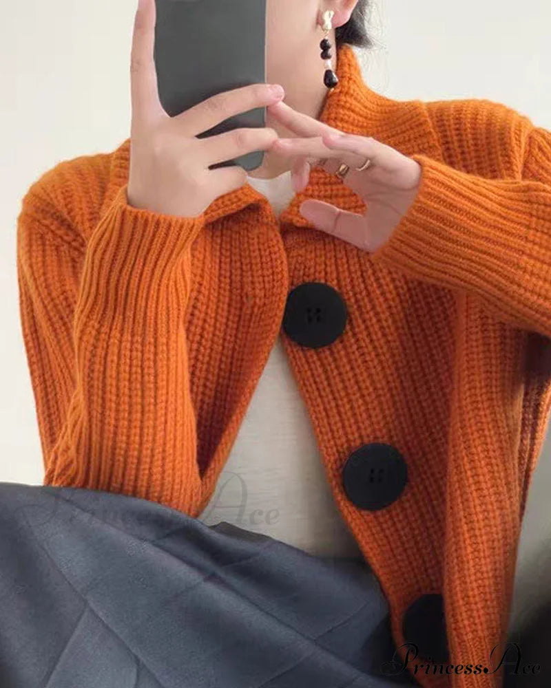 Buttoned Knit Cardigan image 2