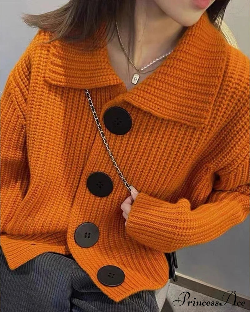 Buttoned Knit Cardigan image 3