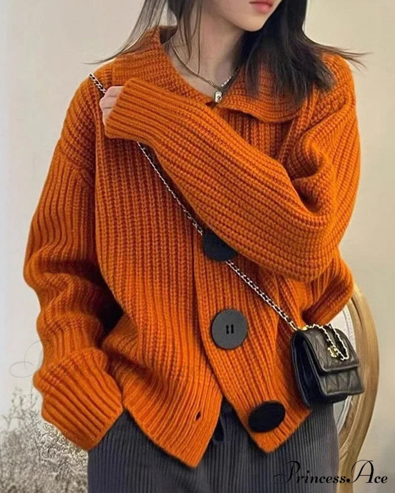 Buttoned Knit Cardigan image 1
