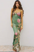 Sexy Print V-Neck Spaghetti Strap Backless Maxi Dress image 1