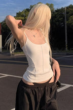 Angel Wing Solid Casual Cami Top image 1