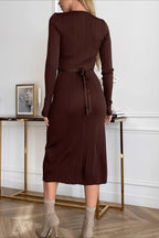Casual Long Sleeve Knit Sweater Dress image 5