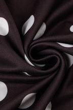 Polka Dot U-Neck Ruffled Bodycon Maxi Dress image 5