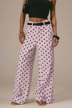 Polka Dot Loose Mid Rise Jeans image 7