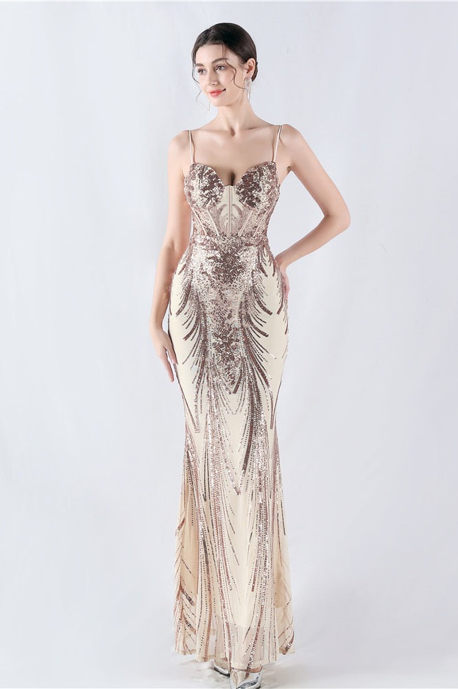 Boned Sequin Embroidered Formal Dress image 22
