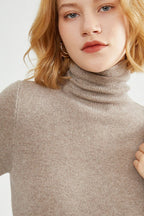 Ribbed Turtleneck Long-Sleeve Slim Stretch Knit Top image 7