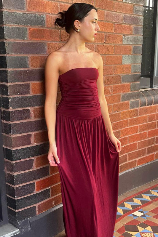 Strapless Off Shoulder Maxi Formal Dress image 2