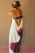 Backless Loose Maxi Floral Dress image 3