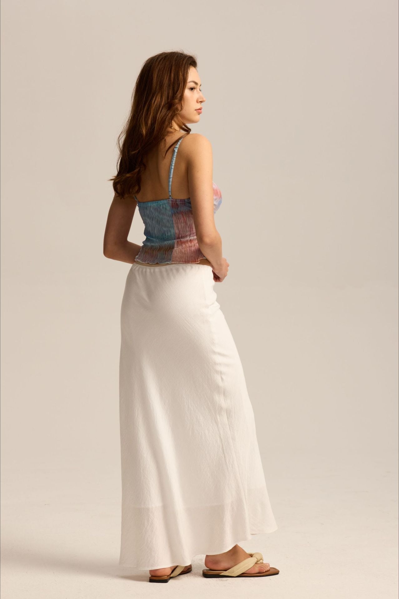 Drawstring High Waist Bodycon Midi Skirt image 5