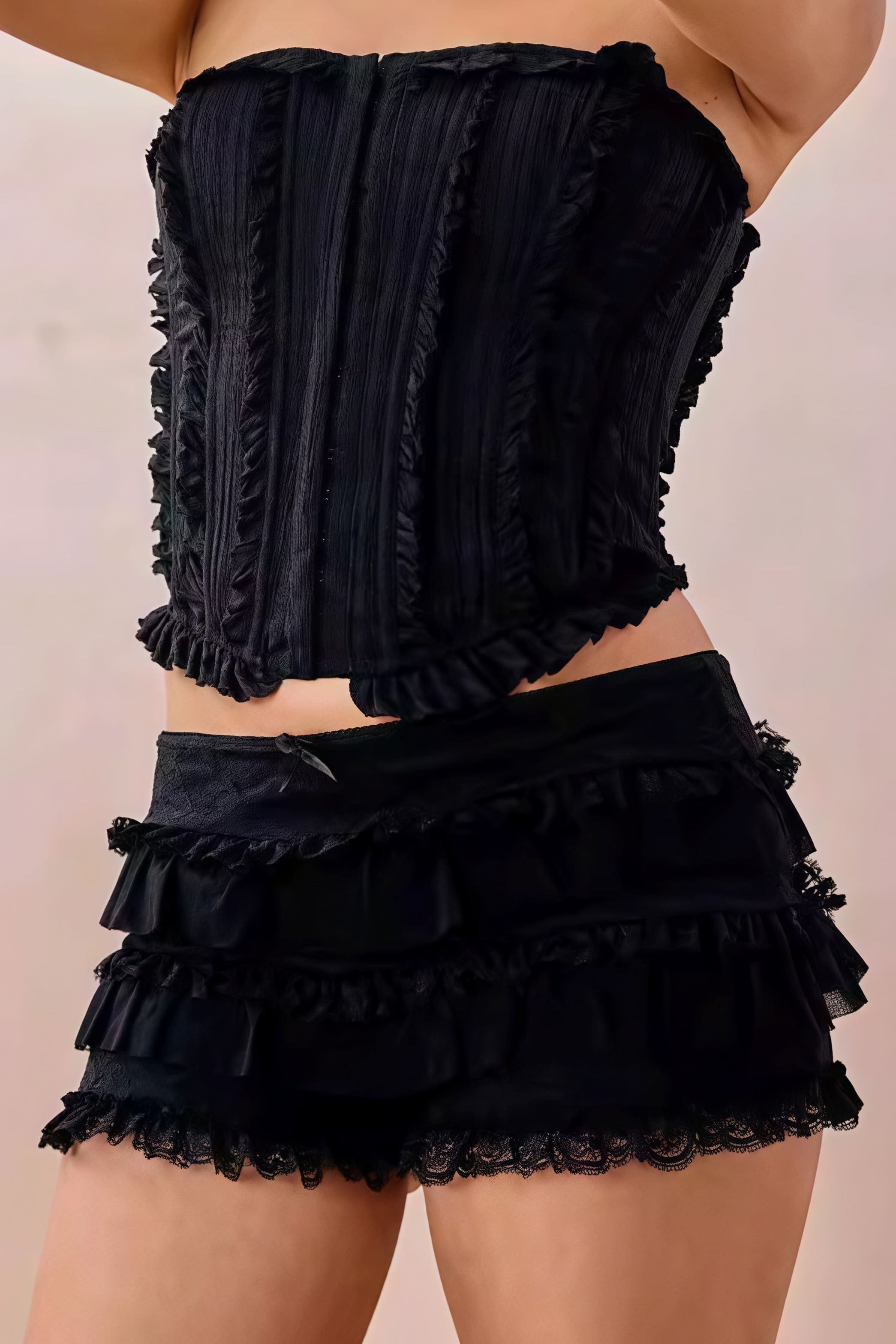Layered Ruffle Lace Shorts image 4