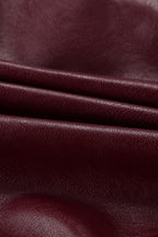 Burgundy Vintage Biker Coat image 10