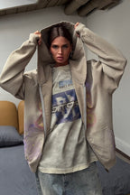 Vintage Street Style Zip Up Hoodie image 2