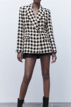 Houndstooth Double Breasted Blazer image 1