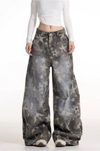 All Over Star Printed Wide Leg Jeans image 1