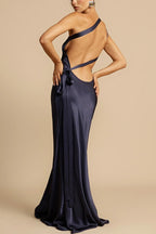 Satin One Shoulder Bodycon Formal Dress image 1