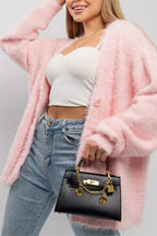 Plush V-Neck Cardigan image 15