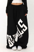 Loose Elastic Letter Printed Casual Pants image 6