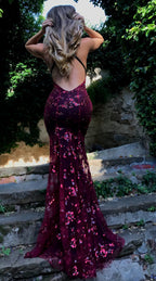 Sequin Backless V-Neck Strappy Tie Dress Party Dress image 4