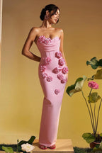 Strapless Floral Bandage Party Dress image 1