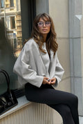 Short Suede Blazer Jacket image 9