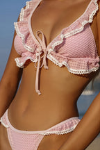 Lace Ruffle Sweet Bikini Set image 2