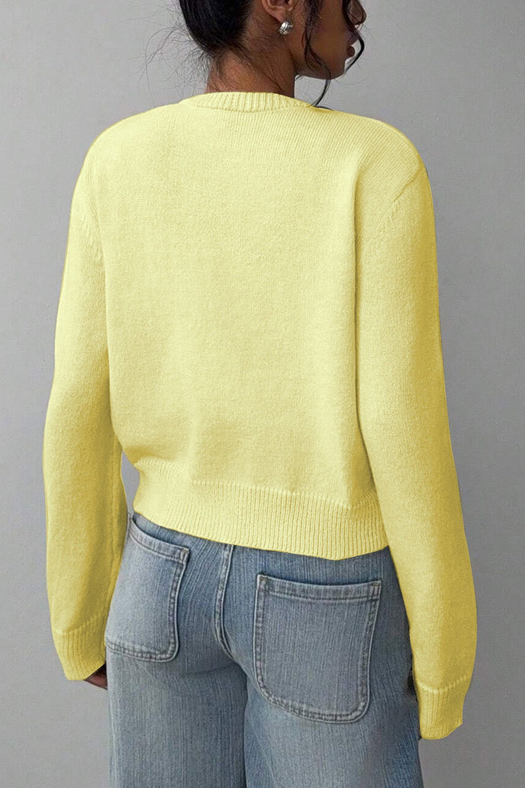 Lightweight Round Neck Button Cardigan image 4