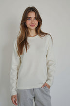 Seamless Knit Wool Pullover Sweater image 2