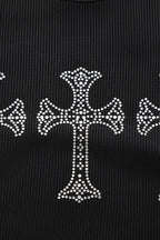 Rhinestone Halter Gothic Dress image 5