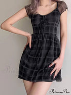 Lattice A-Line Short Sleeve Mini Dress image 3