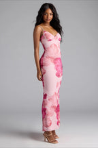 Cami Floral Print Bodycon Maxi Dress image 3