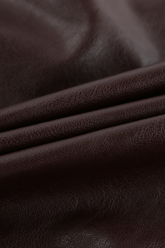 Loose Fit Retro Leather Jacket image 4