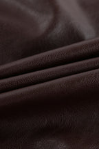 Loose Fit Retro Leather Jacket image 4