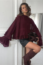Vintage Ruffled Chiffon Blouse image 1