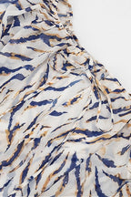 Zebra Print Flowy Off Shoulder Mini Dress image 7
