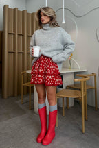 Floral Lace Trim Bodycon Skirt image 3