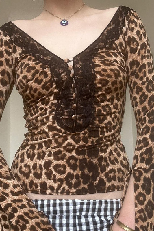 Cutout Backless V Neck Blouse image 2