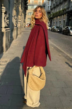 Scarf Collar Single Breasted Wool Coat image 5