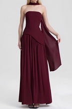 Solid Bustier High Slit Formal Dress image 5