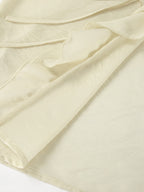 Ruffled Hem Tie Front Cardigan & Shorts Set Blouse image 13
