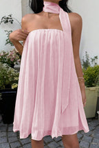 Chiffon Cutout Back Elegant Mini Dress image 8