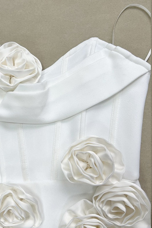 Strapless Floral Bandage Party Dress image 7