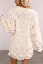Argyle Knit Bodycon Sweater Dress image 7
