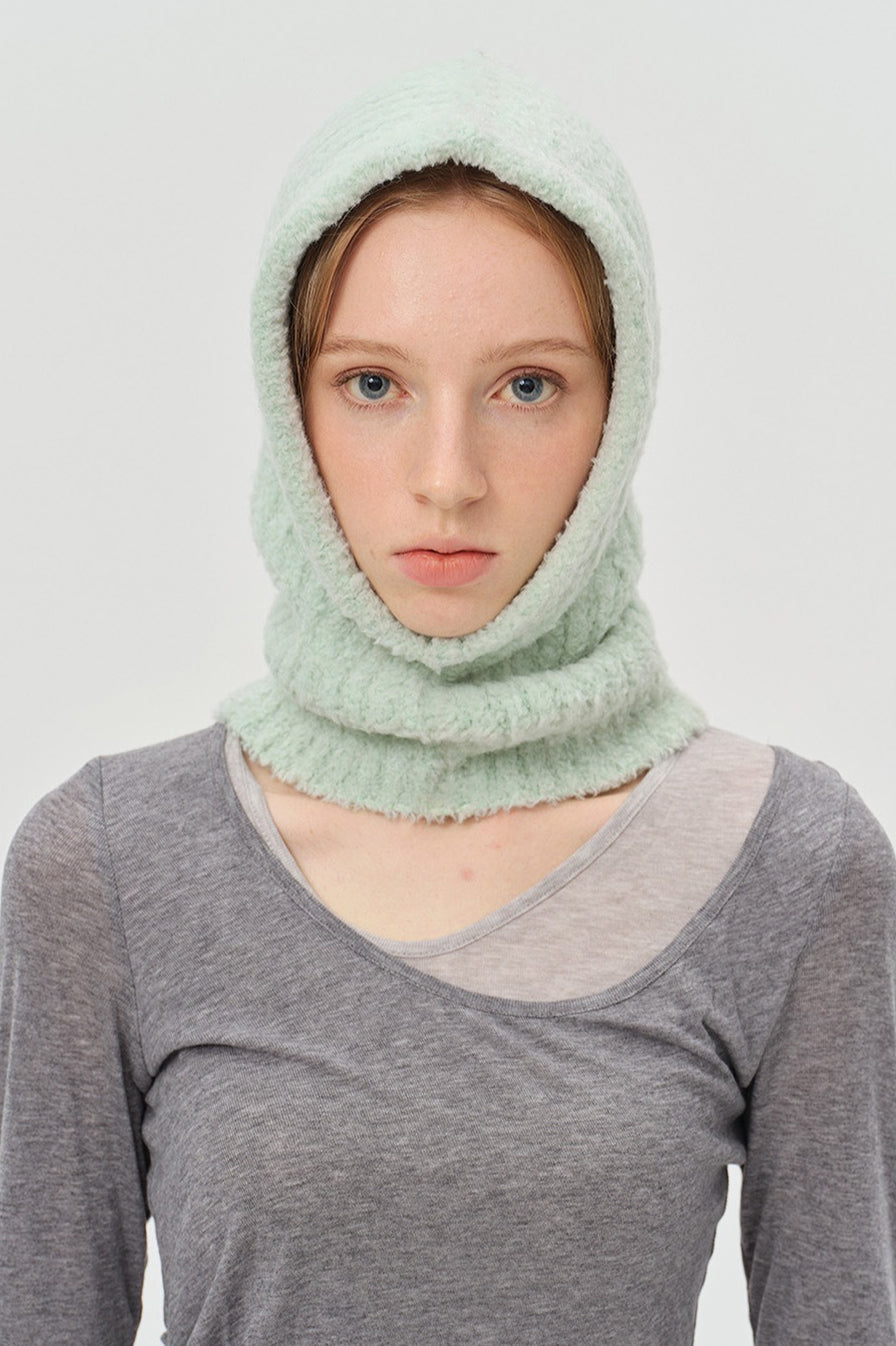 Solid Color Wool Blend Balaclava One-Piece Warm Knitted Hat image 8