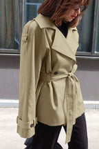 Belted Collared Loose Fit Jacket image 3