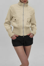 Utility Belted Stand Collar Jacket image 1